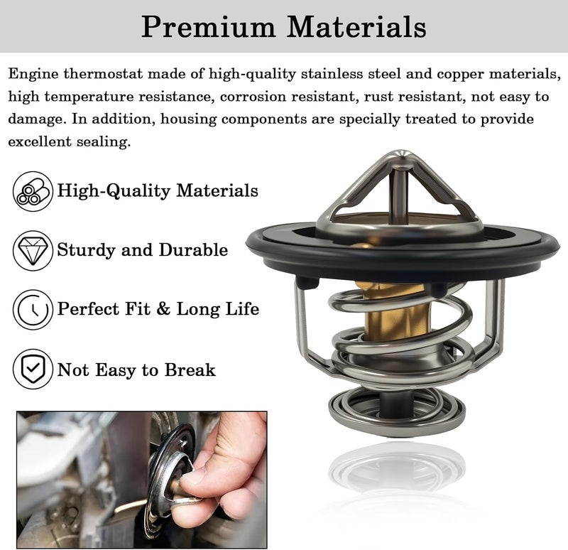 FOXSTAR 19301-PAA-306 Engine Thermostat, Coolant Thermostat, Fit for Honda Civic, Accord, CR-V/Z/X, City, Odyssey, Prelude, HR-V, FIT, Acura CL, EL, ILX, Integra, Legend, Replace 19301-PLC-315 19301-RNA-315 - Image 3